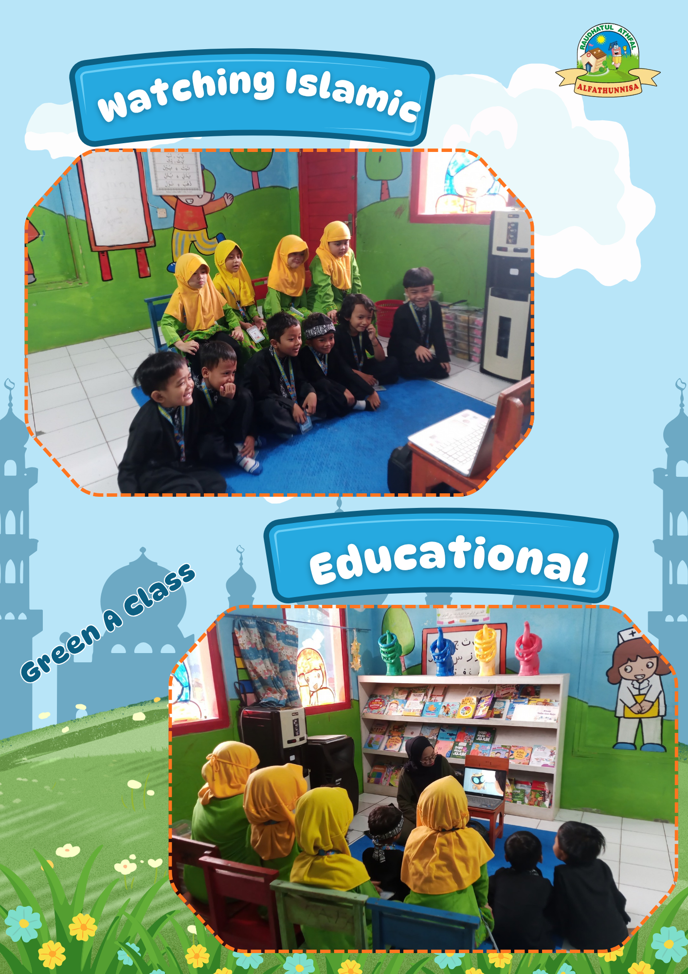Green A Class "Menonton Tayangan Edukasi Puasa"